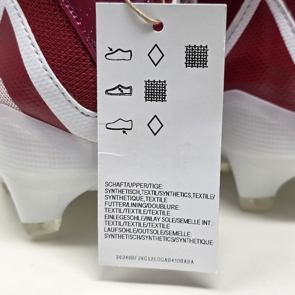 Adidas Men’s Size 13 Freak Ultra 23 Inline Football Cleats‎ Red White GW4170 New main image 8